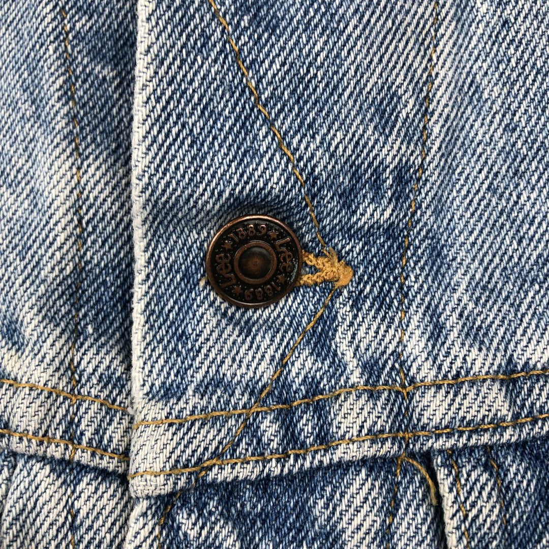 70s-80'S Lee denim jacket, men's size M (approx.), vintage. unclear blue type Vintage Second Hand