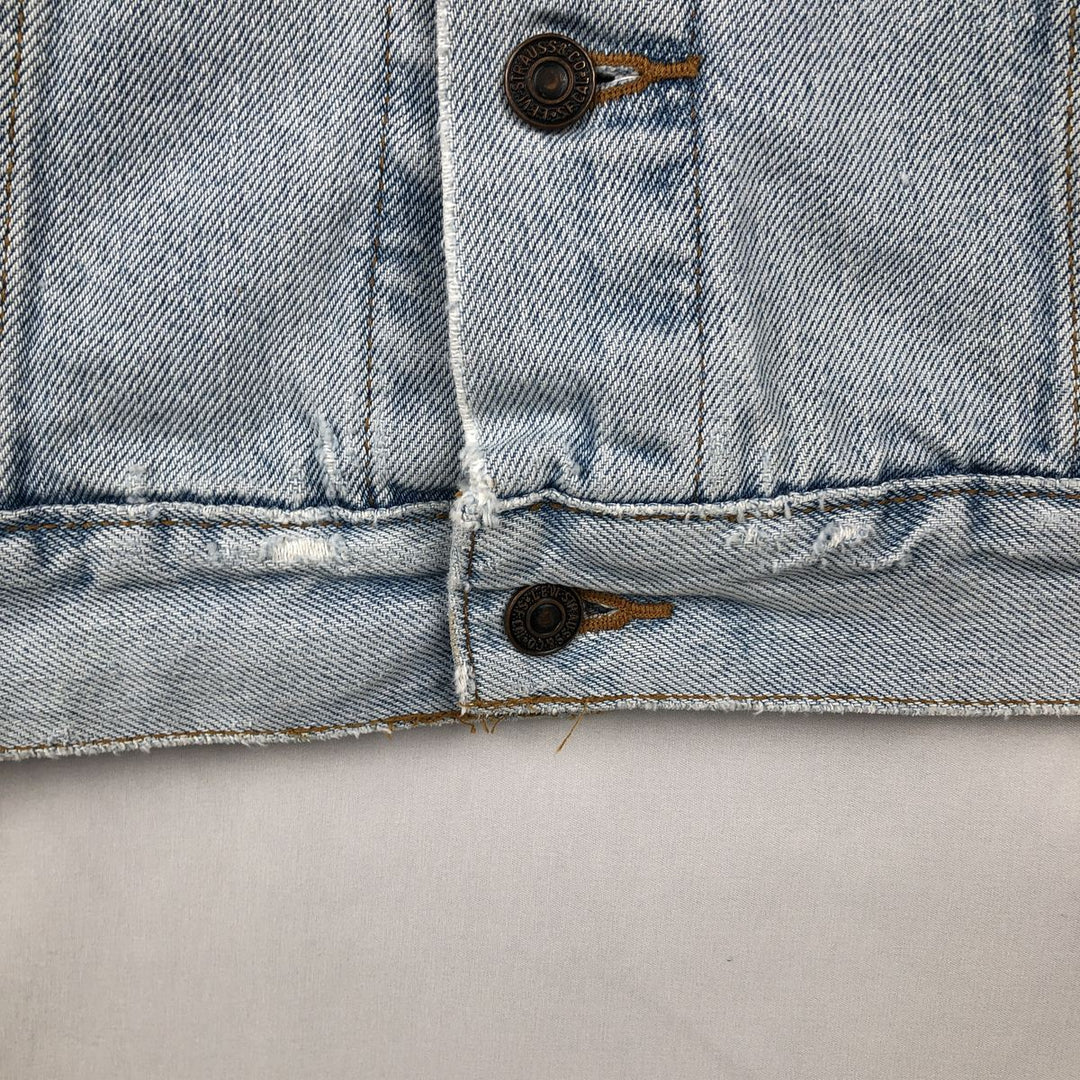 Levi's denim jacket, denim jacket, men's size L unclear blue type Vintage Second Hand