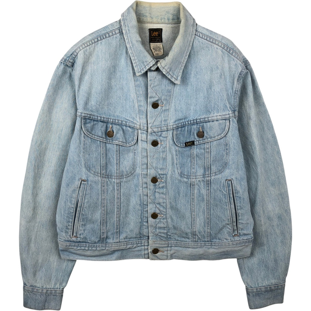 70s-80'S Lee Denim Jacket, Made in USA, Men's Size L (approx.), Vintage cotton blue type Vintage Second Hand