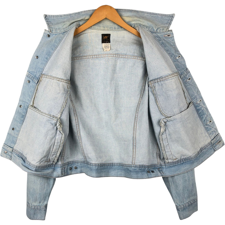 70s-80'S Lee Denim Jacket, Made in USA, Men's Size L (approx.), Vintage cotton blue type Vintage Second Hand