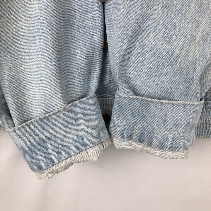 70s-80'S Lee Denim Jacket, Made in USA, Men's Size L (approx.), Vintage cotton blue type Vintage Second Hand