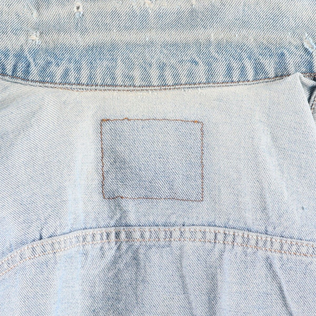 ~1990'S Levi's 75505-0212 Denim Jacket, Men's XL equivalent, Vintage cotton blue type Vintage Second Hand