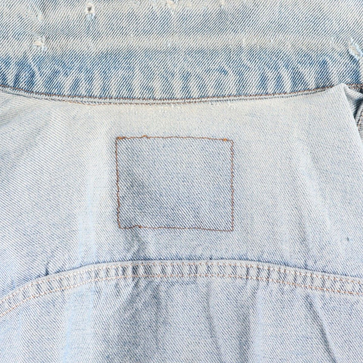 ~1990'S Levi's 75505-0212 Denim Jacket, Men's XL equivalent, Vintage cotton blue type Vintage Second Hand