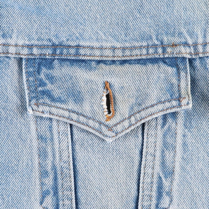 ~1990'S Levi's 75505-0212 Denim Jacket, Men's XL equivalent, Vintage cotton blue type Vintage Second Hand