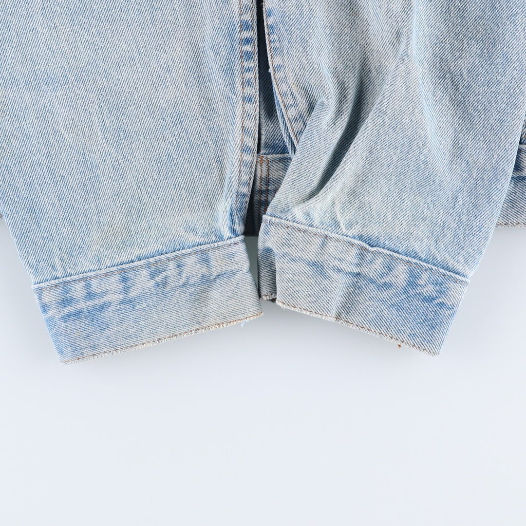 ~1990'S Levi's 75505-0212 Denim Jacket, Men's XL equivalent, Vintage cotton blue type Vintage Second Hand