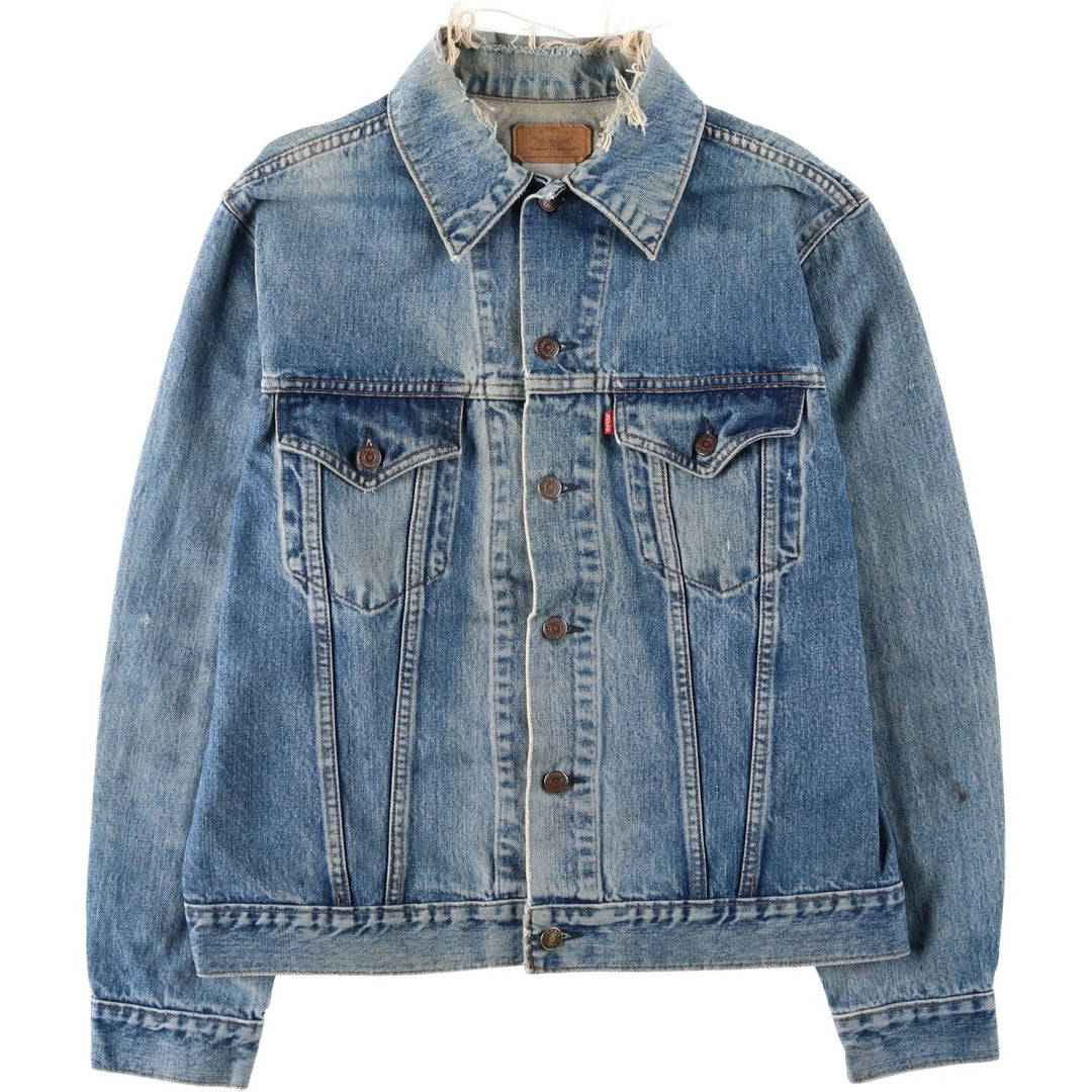 ~1980'S Levi's 75505-0217 Denim Jacket (Men's Size M, equivalent) Vintage unclear blue type Vintage Second Hand