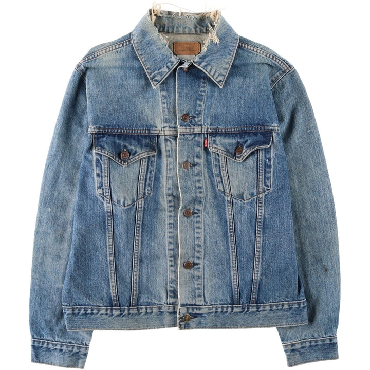 ~1980'S Levi's 75505-0217 Denim Jacket (Men's Size M, equivalent) Vintage unclear blue type Vintage Second Hand