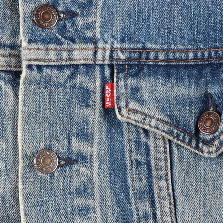 ~1980'S Levi's 75505-0217 Denim Jacket (Men's Size M, equivalent) Vintage unclear blue type Vintage Second Hand