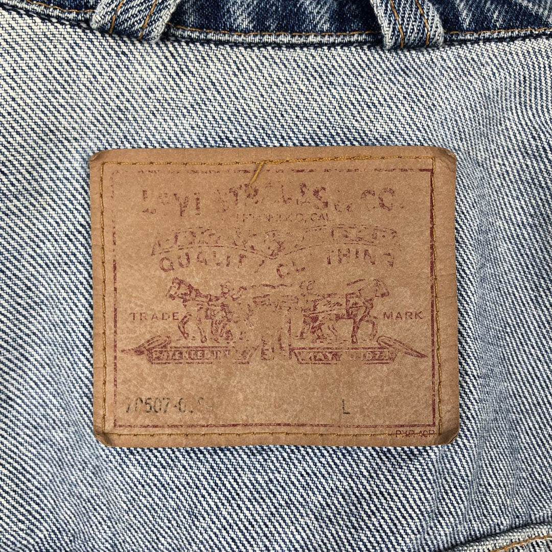 2000'S Levi's 70507-0389 Denim Jacket (G-Jean) Made in USA, Men's Size L (approx.) cotton blue type Vintage Second Hand