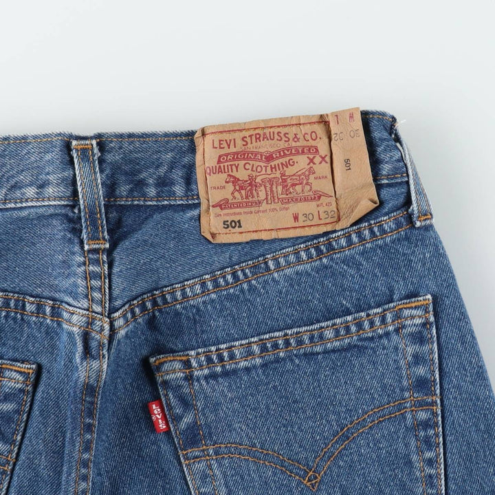 Levi's 501 Euro Model Straight Denim Pants, Made in England, Women's Size L (W29) cotton blue type Vintage Second Hand