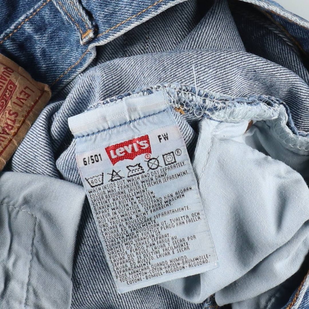 Levi's 501 Euro Model Straight Denim Pants, Made in England, Women's Size L (W29) cotton blue type Vintage Second Hand