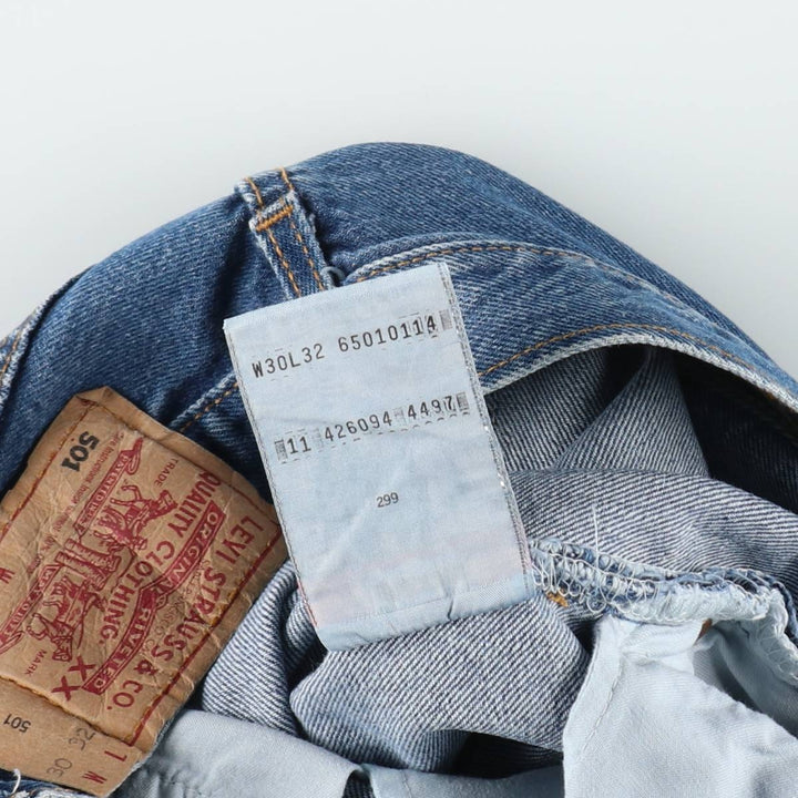 Levi's 501 Euro Model Straight Denim Pants, Made in England, Women's Size L (W29) cotton blue type Vintage Second Hand