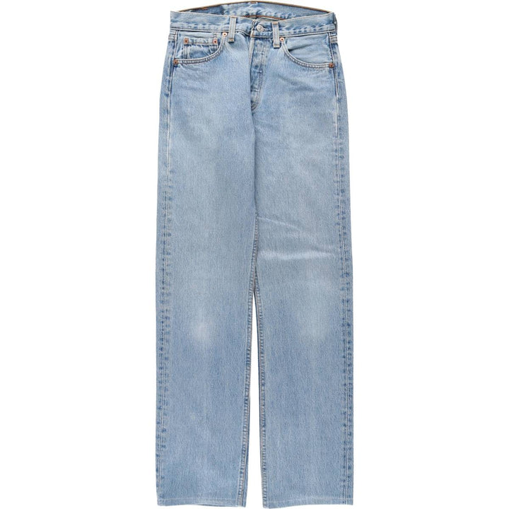90'S Levi's 501-0193 Straight Denim Pants, Made in USA, Women's Size L (W28), Vintage cotton blue type Vintage Second Hand