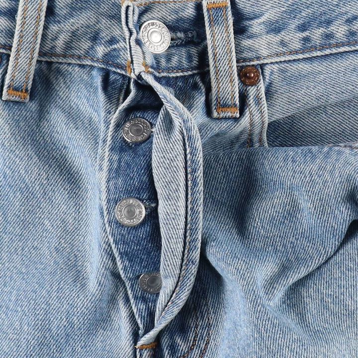 90'S Levi's 501-0193 Straight Denim Pants, Made in USA, Women's Size L (W28), Vintage cotton blue type Vintage Second Hand