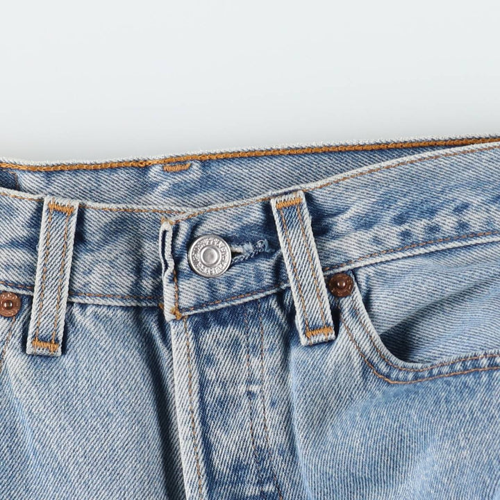90'S Levi's 501-0193 Straight Denim Pants, Made in USA, Women's Size L (W28), Vintage cotton blue type Vintage Second Hand