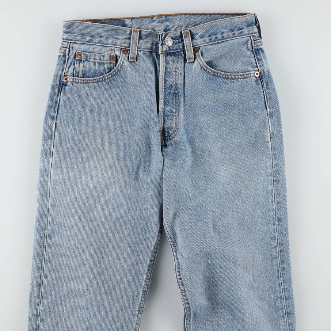 90'S Levi's 501-0193 Straight Denim Pants, Made in USA, Women's Size L (W28), Vintage cotton blue type Vintage Second Hand