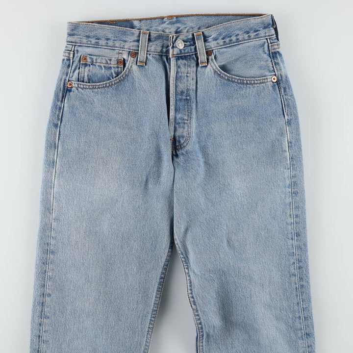 90'S Levi's 501-0193 Straight Denim Pants, Made in USA, Women's Size L (W28), Vintage cotton blue type Vintage Second Hand