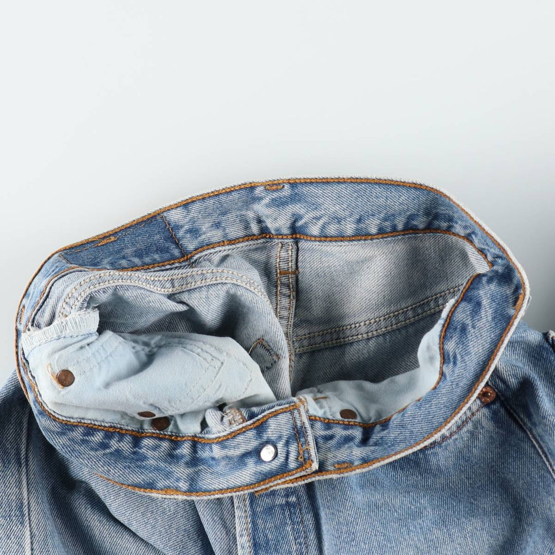 90'S Levi's 501-0193 Straight Denim Pants, Made in USA, Women's Size L (W28), Vintage cotton blue type Vintage Second Hand