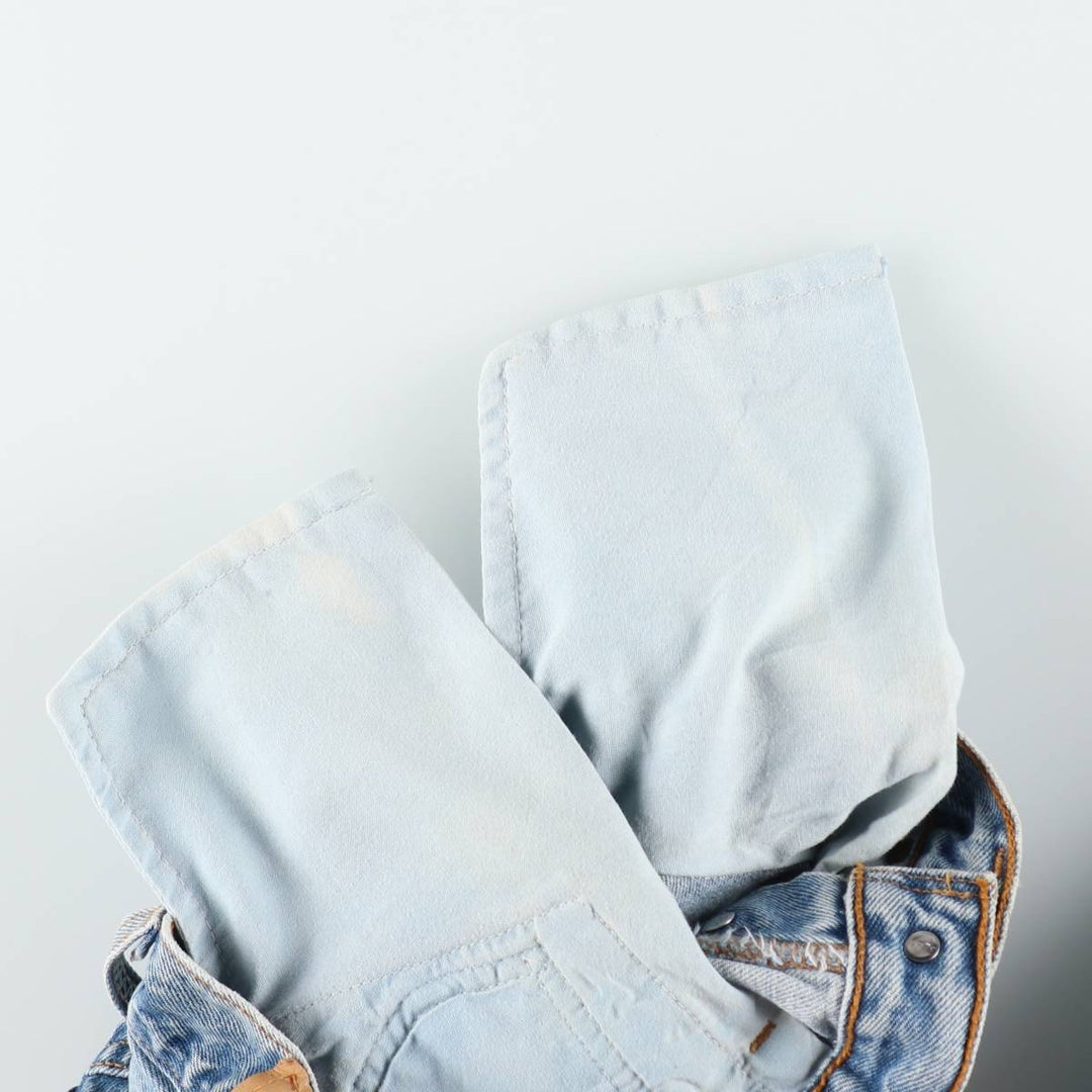 90'S Levi's 501-0193 Straight Denim Pants, Made in USA, Women's Size L (W28), Vintage cotton blue type Vintage Second Hand