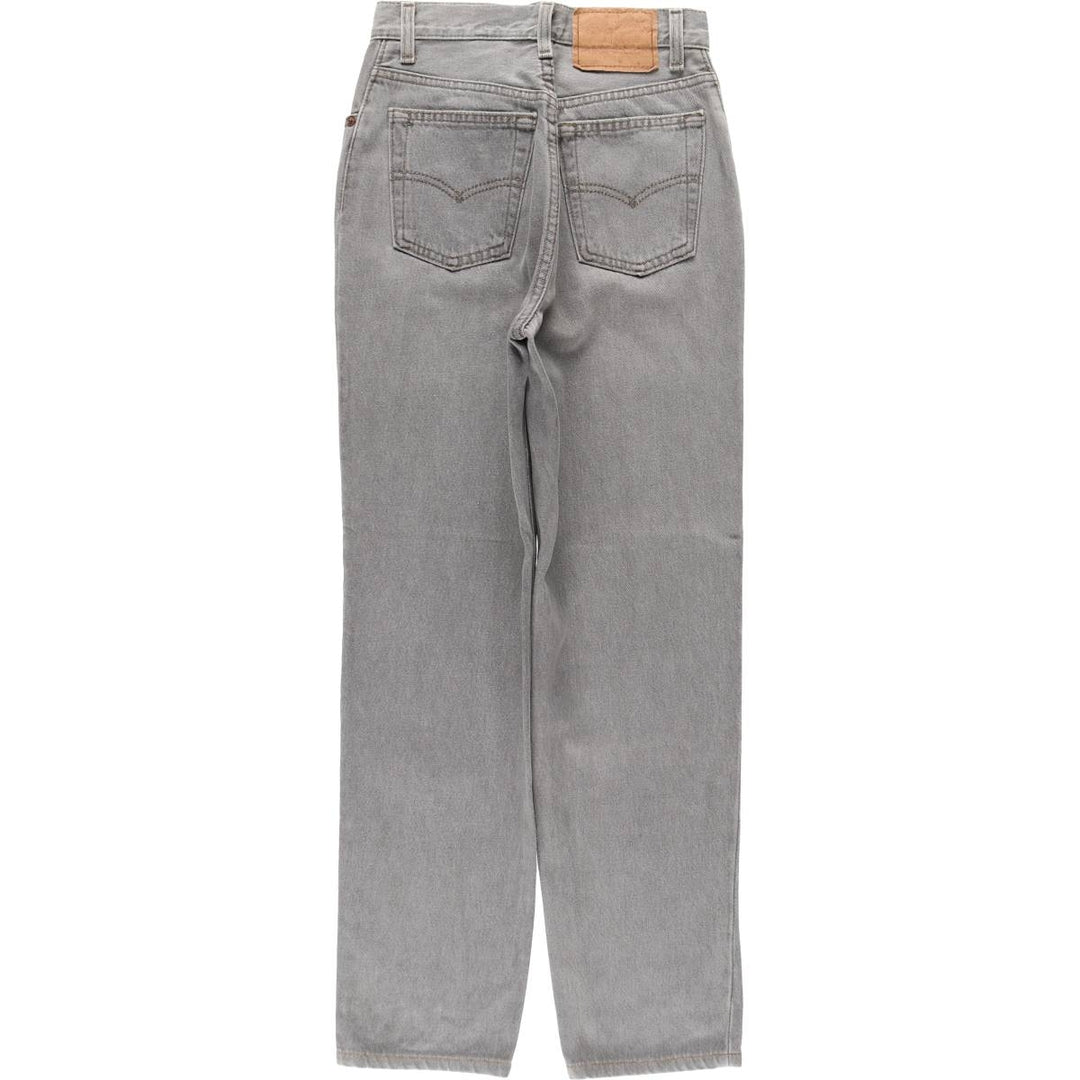 1990'S Levi's 17501-5958 Straight Denim Pants, Made in USA, Women's Size M (W26 equivalent), Vintage cotton gray type Vintage Second Hand