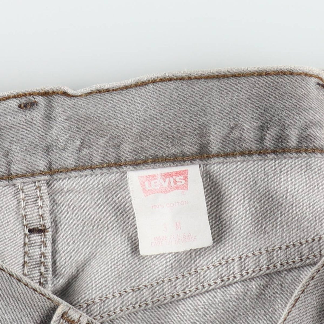 1990'S Levi's 17501-5958 Straight Denim Pants, Made in USA, Women's Size M (W26 equivalent), Vintage cotton gray type Vintage Second Hand