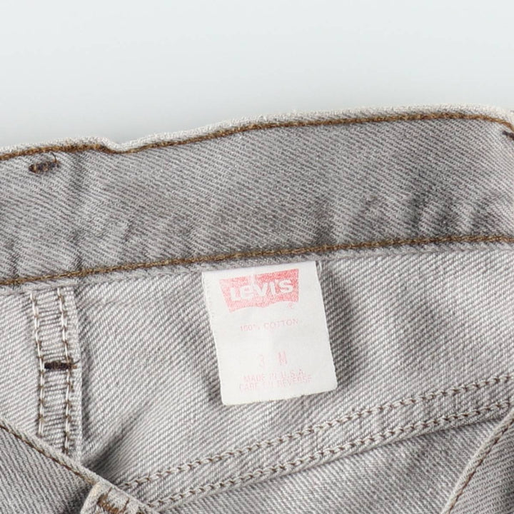 1990'S Levi's 17501-5958 Straight Denim Pants, Made in USA, Women's Size M (W26 equivalent), Vintage cotton gray type Vintage Second Hand