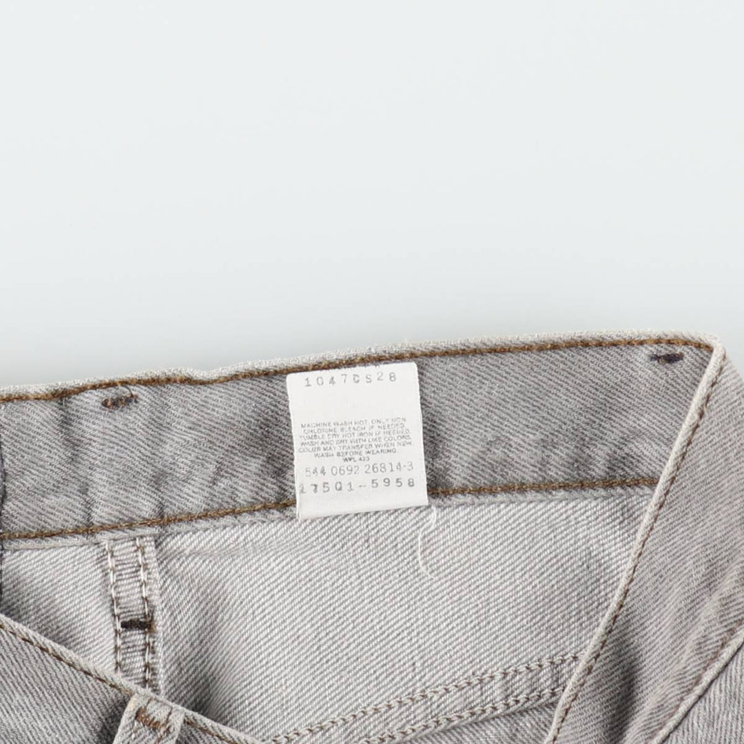 1990'S Levi's 17501-5958 Straight Denim Pants, Made in USA, Women's Size M (W26 equivalent), Vintage cotton gray type Vintage Second Hand