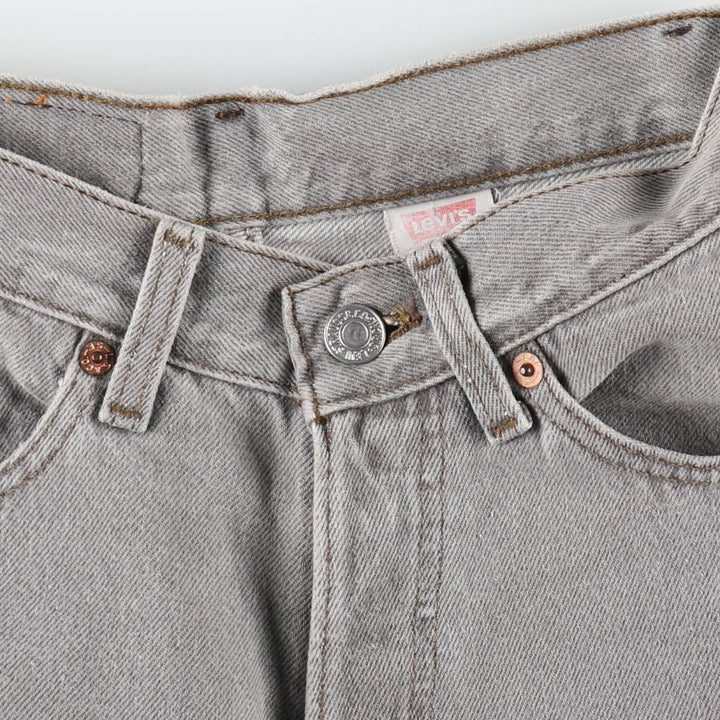 1990'S Levi's 17501-5958 Straight Denim Pants, Made in USA, Women's Size M (W26 equivalent), Vintage cotton gray type Vintage Second Hand