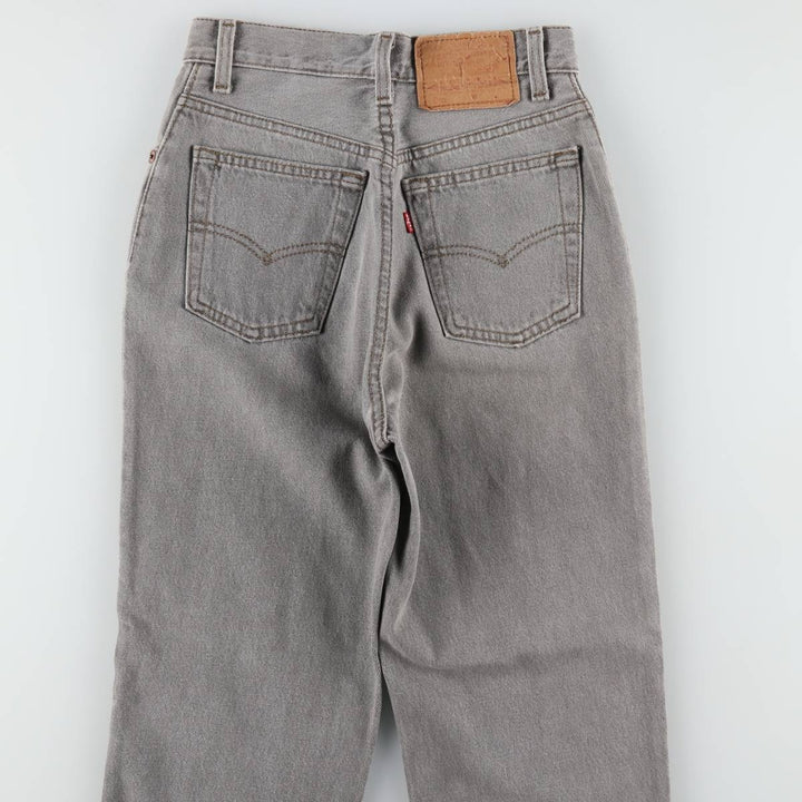 1990'S Levi's 17501-5958 Straight Denim Pants, Made in USA, Women's Size M (W26 equivalent), Vintage cotton gray type Vintage Second Hand