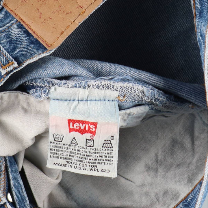 1990'S Levi's 501-0000 Straight Denim Pants, Made in USA, Women's Size L (equivalent to W30), Vintage cotton blue type Vintage Second Hand
