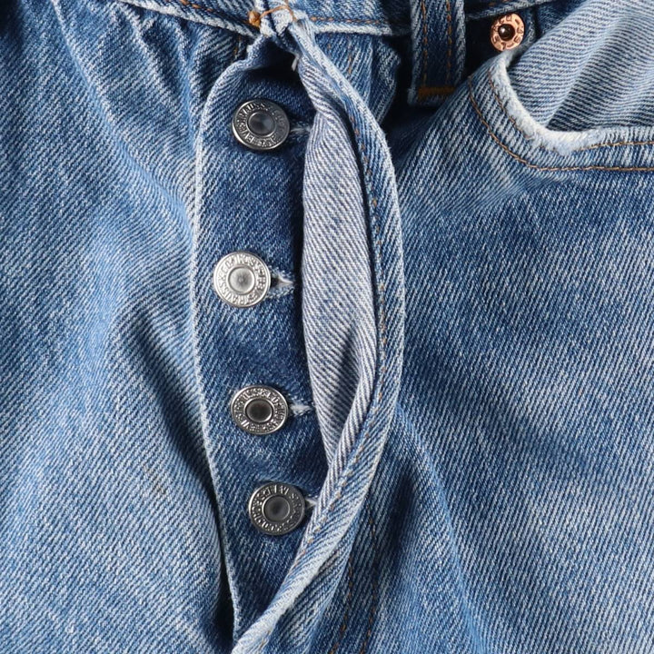 1990'S Levi's 501-0000 Straight Denim Pants, Made in USA, Women's Size L (equivalent to W30), Vintage cotton blue type Vintage Second Hand