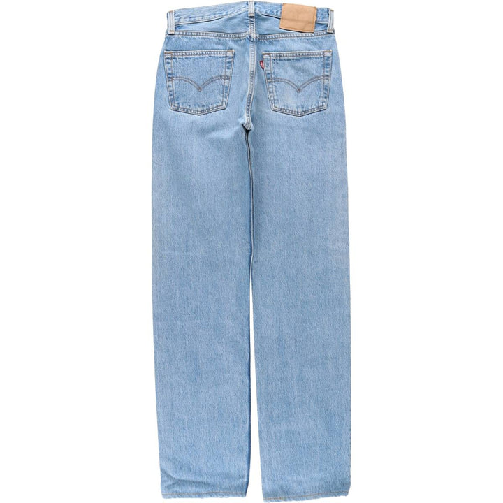 1990'S Levi's G501-0193 Straight Denim Pants, Made in USA, Women's Size L (equivalent to W30), Vintage cotton blue type Vintage Second Hand