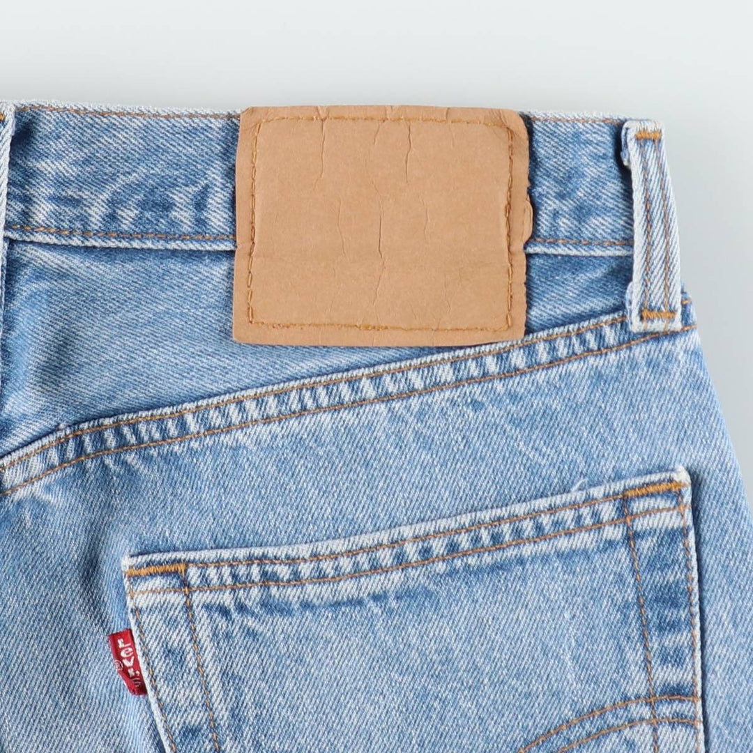 1990'S Levi's G501-0193 Straight Denim Pants, Made in USA, Women's Size L (equivalent to W30), Vintage cotton blue type Vintage Second Hand