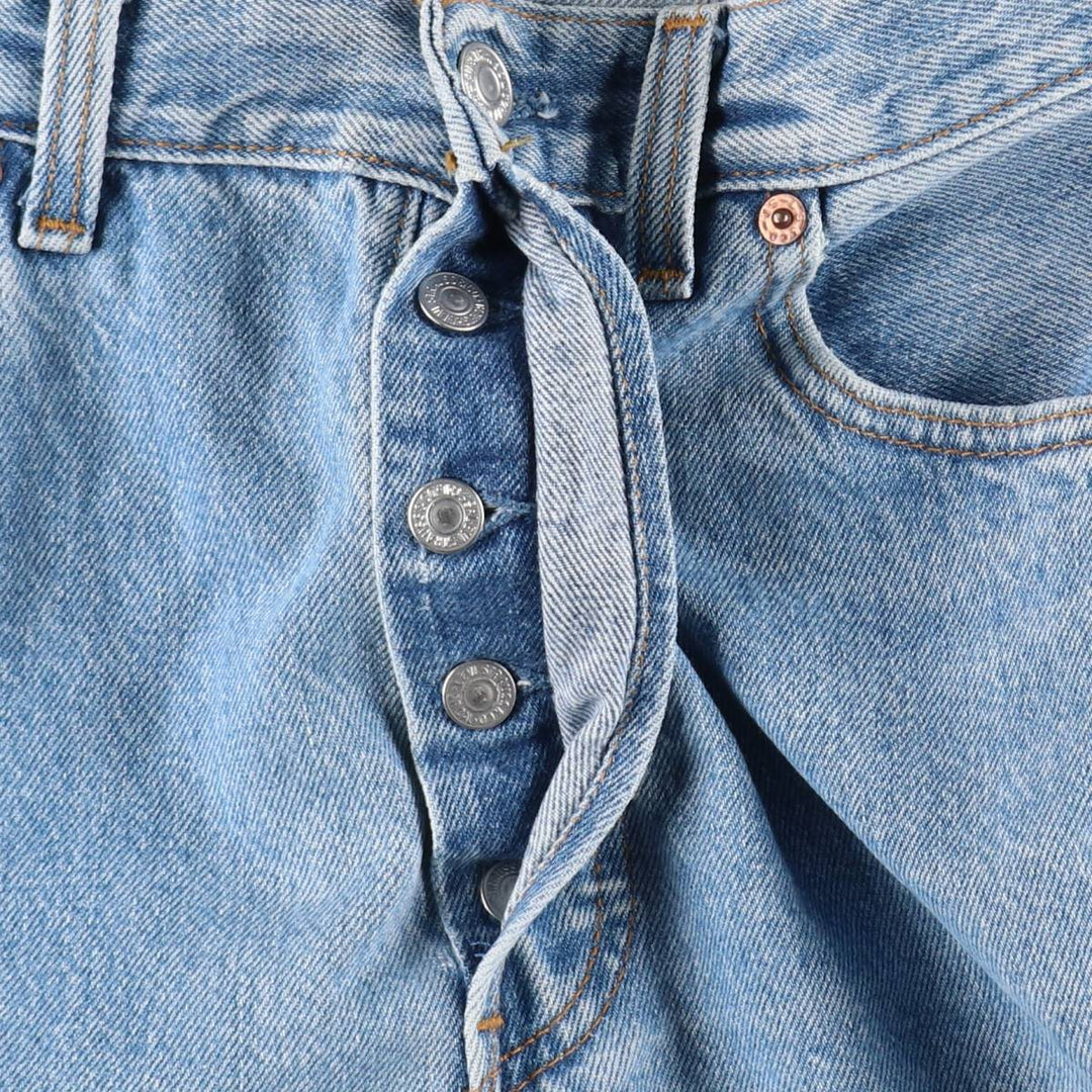 1990'S Levi's G501-0193 Straight Denim Pants, Made in USA, Women's Size L (equivalent to W30), Vintage cotton blue type Vintage Second Hand