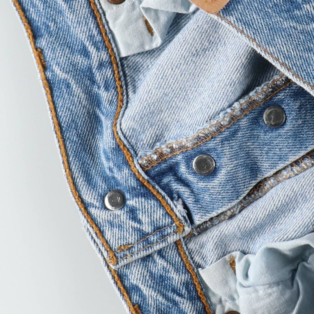 1990'S Levi's G501-0193 Straight Denim Pants, Made in USA, Women's Size L (equivalent to W30), Vintage cotton blue type Vintage Second Hand