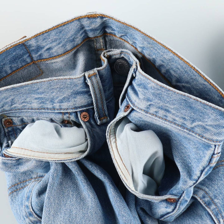1990'S Levi's G501-0193 Straight Denim Pants, Made in USA, Women's Size L (equivalent to W30), Vintage cotton blue type Vintage Second Hand