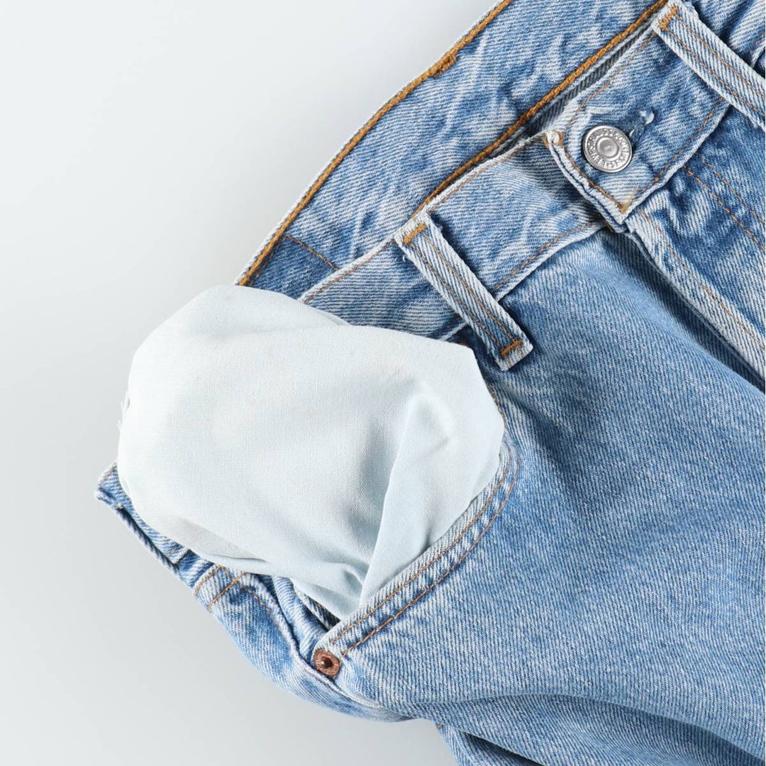 1990'S Levi's G501-0193 Straight Denim Pants, Made in USA, Women's Size L (equivalent to W30), Vintage cotton blue type Vintage Second Hand