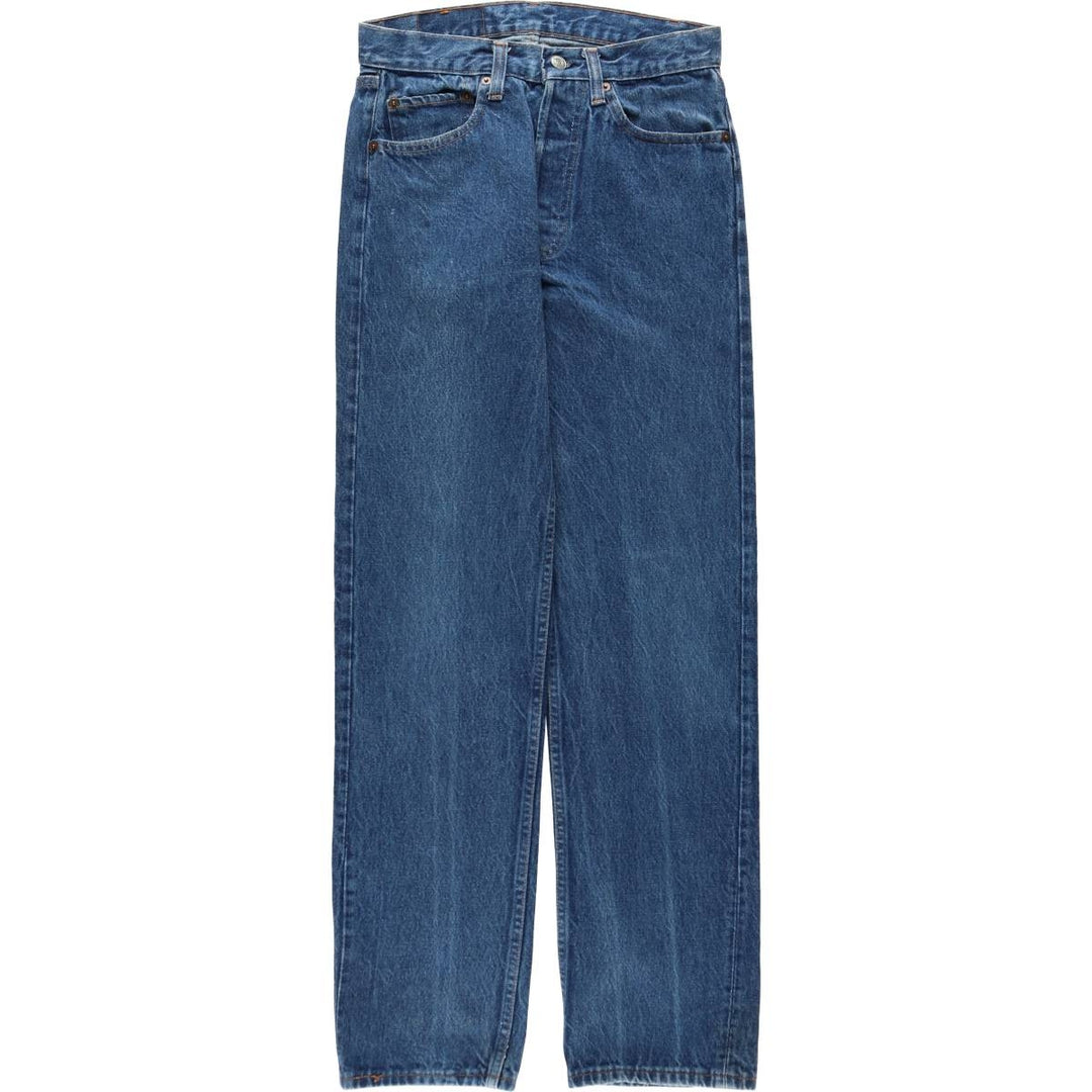 1980'S Levi's 501-0115 Straight Denim Pants, Made in USA, Women's Size L (equivalent to W28), Vintage cotton blue type Vintage Second Hand