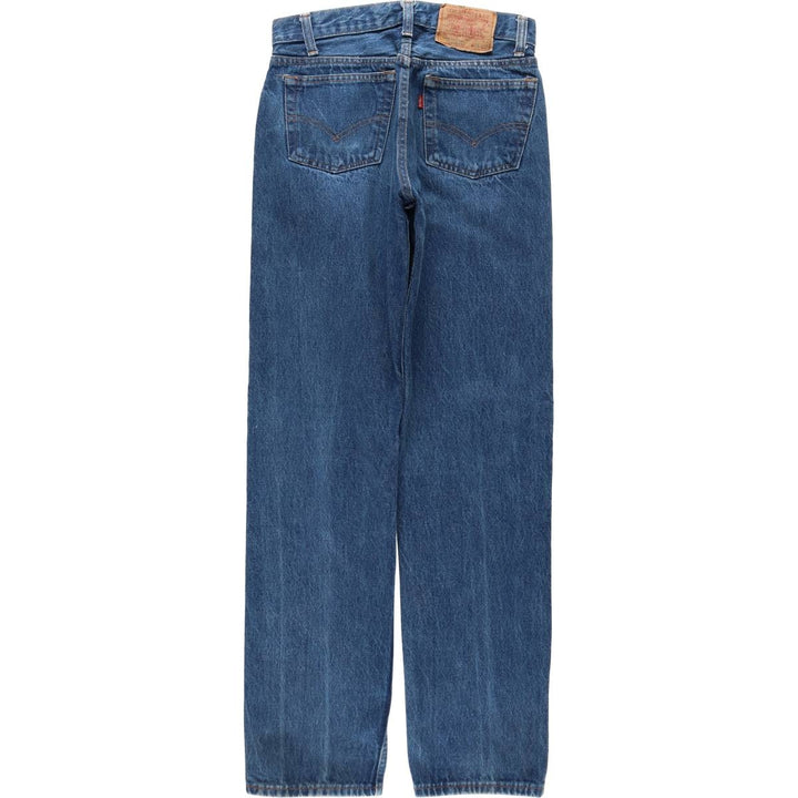 1980'S Levi's 501-0115 Straight Denim Pants, Made in USA, Women's Size L (equivalent to W28), Vintage cotton blue type Vintage Second Hand
