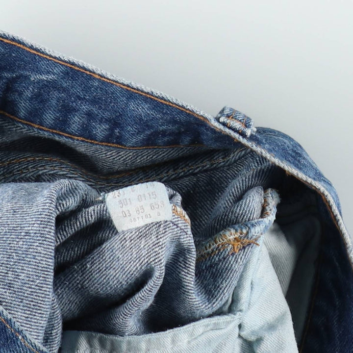1980'S Levi's 501-0115 Straight Denim Pants, Made in USA, Women's Size L (equivalent to W28), Vintage cotton blue type Vintage Second Hand