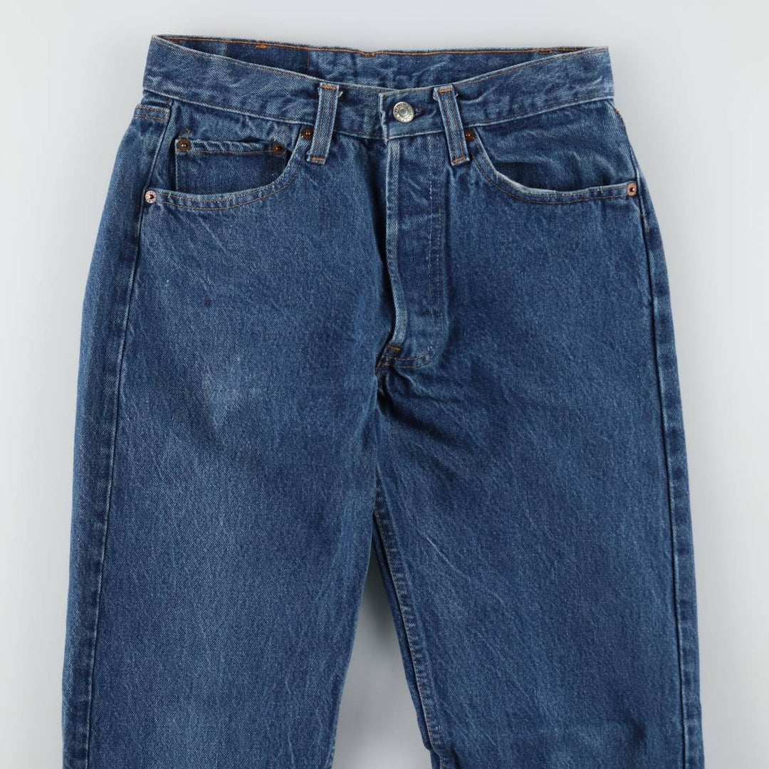 1980'S Levi's 501-0115 Straight Denim Pants, Made in USA, Women's Size L (equivalent to W28), Vintage cotton blue type Vintage Second Hand