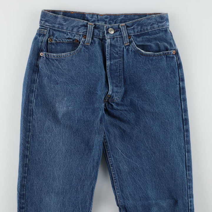 1980'S Levi's 501-0115 Straight Denim Pants, Made in USA, Women's Size L (equivalent to W28), Vintage cotton blue type Vintage Second Hand