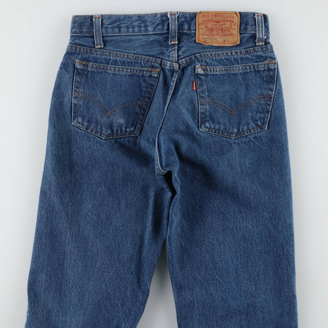 1980'S Levi's 501-0115 Straight Denim Pants, Made in USA, Women's Size L (equivalent to W28), Vintage cotton blue type Vintage Second Hand
