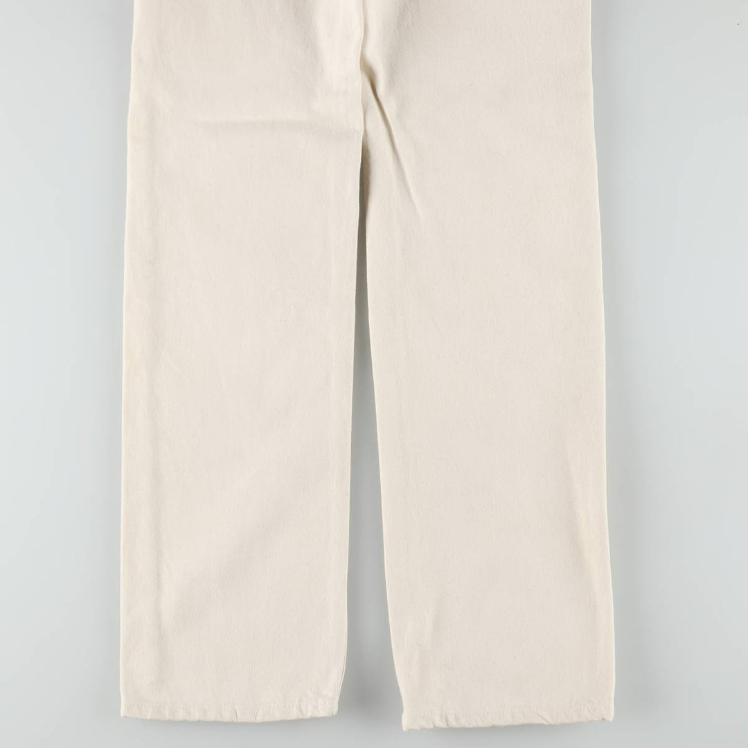 1980'S Levi's 26501-8821 White Denim Straight Leg Jeans, Made in USA, Women's Size S (W25 equivalent), Vintage. cotton white type Vintage Second Hand