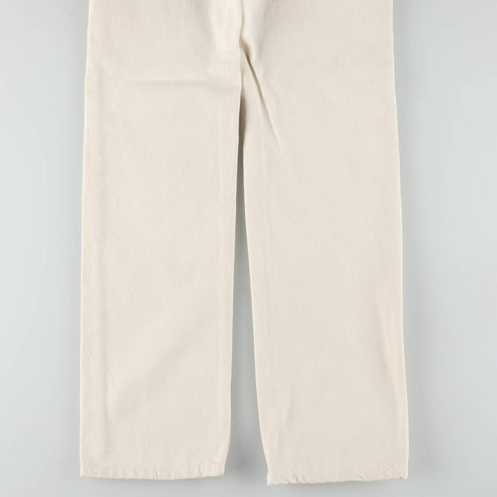 1980'S Levi's 26501-8821 White Denim Straight Leg Jeans, Made in USA, Women's Size S (W25 equivalent), Vintage. cotton white type Vintage Second Hand