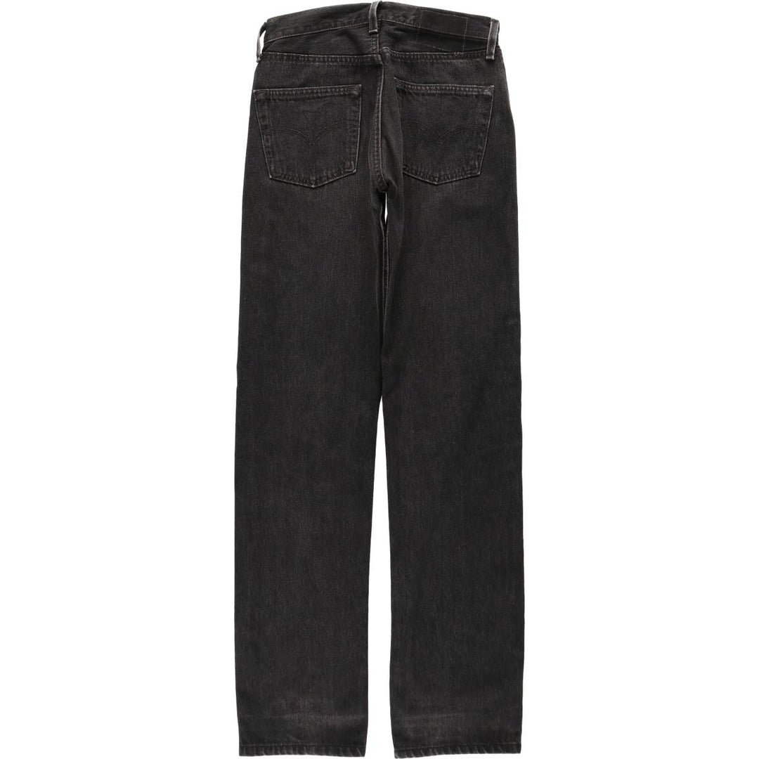 1990'S Levi's 501-5960 Black Denim Straight Leg Jeans, Made in USA, Women's Size L (equivalent to W27), Vintage. cotton black type Vintage Second Hand