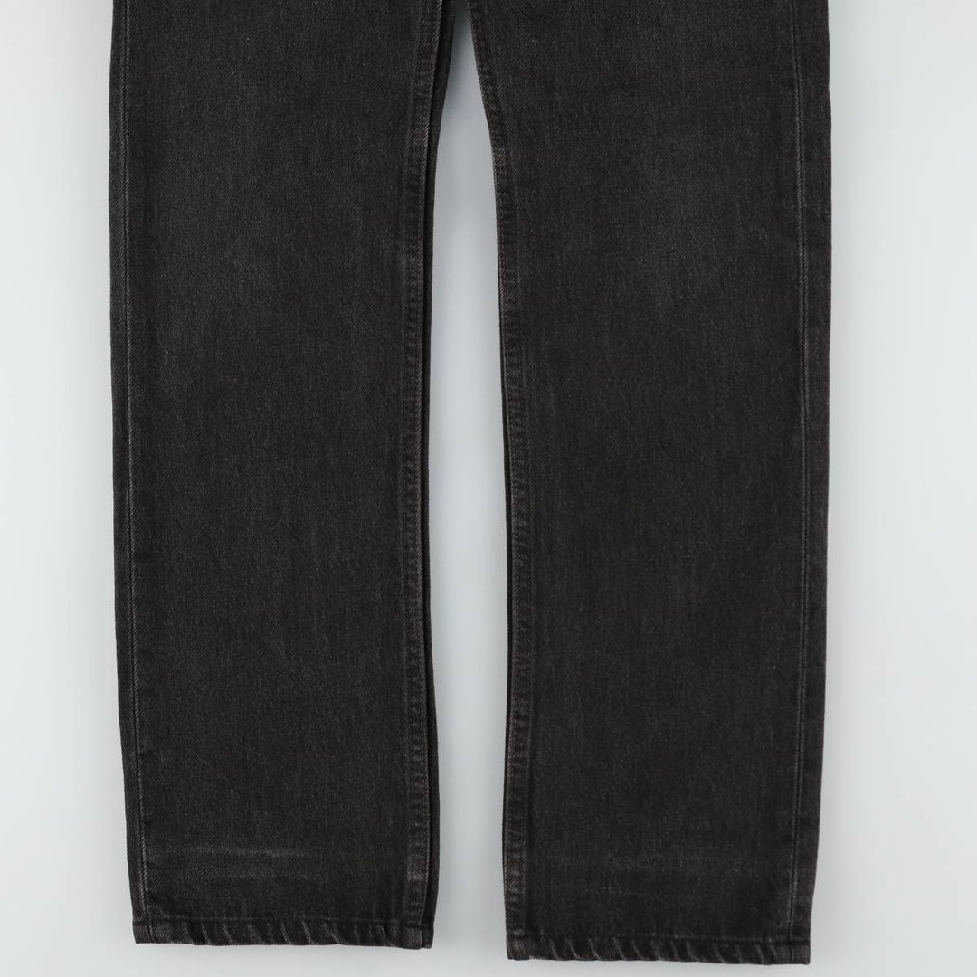 1990'S Levi's 501-5960 Black Denim Straight Leg Jeans, Made in USA, Women's Size L (equivalent to W27), Vintage. cotton black type Vintage Second Hand
