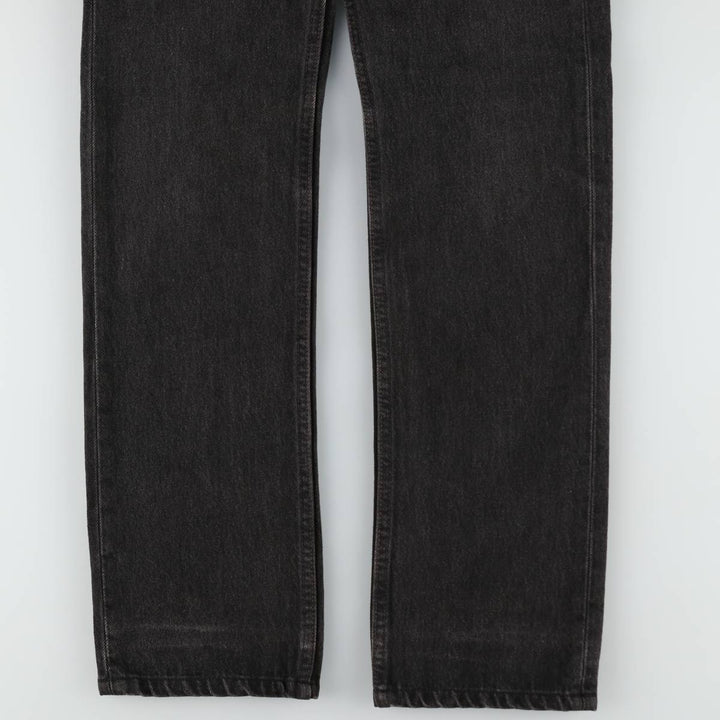 1990'S Levi's 501-5960 Black Denim Straight Leg Jeans, Made in USA, Women's Size L (equivalent to W27), Vintage. cotton black type Vintage Second Hand