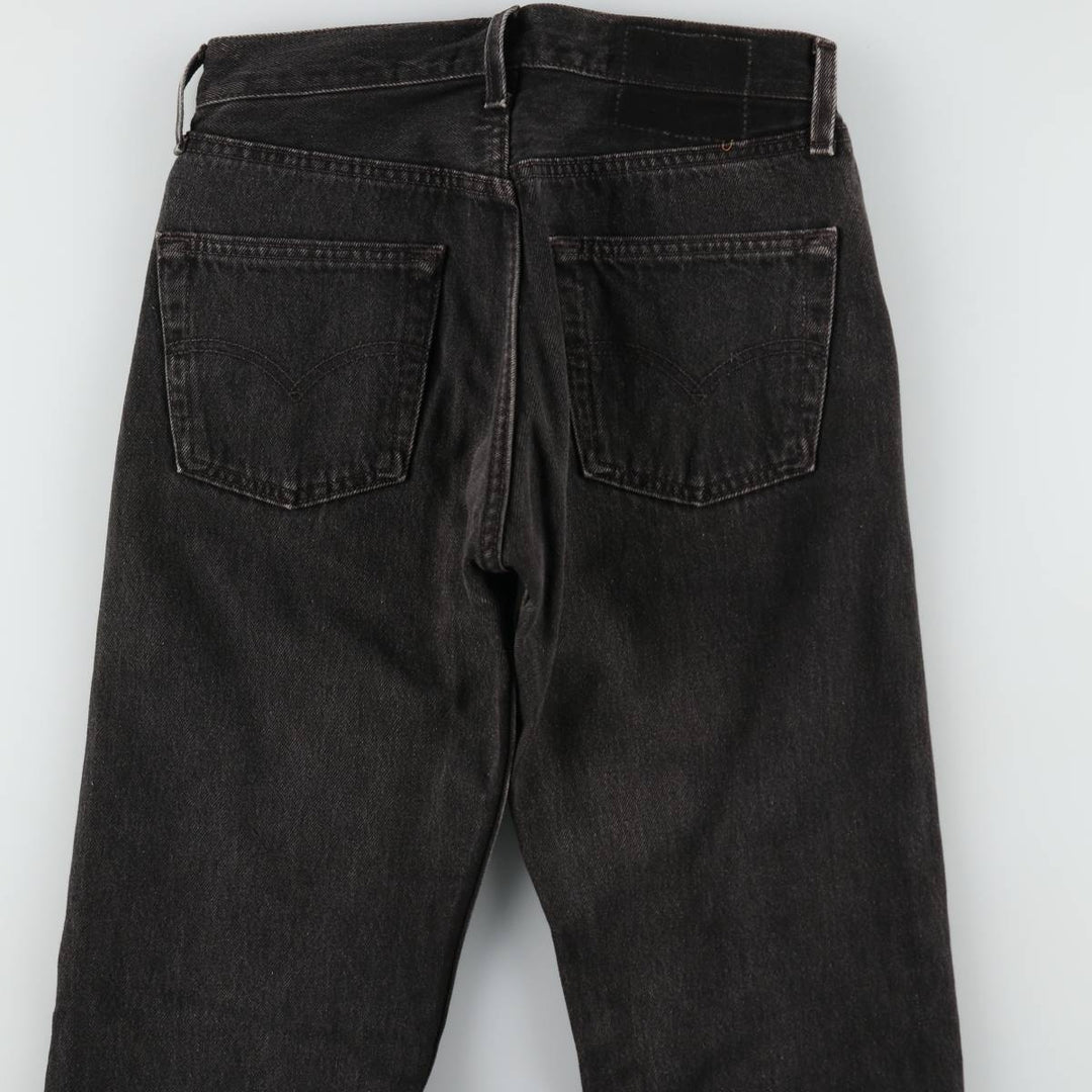 1990'S Levi's 501-5960 Black Denim Straight Leg Jeans, Made in USA, Women's Size L (equivalent to W27), Vintage. cotton black type Vintage Second Hand