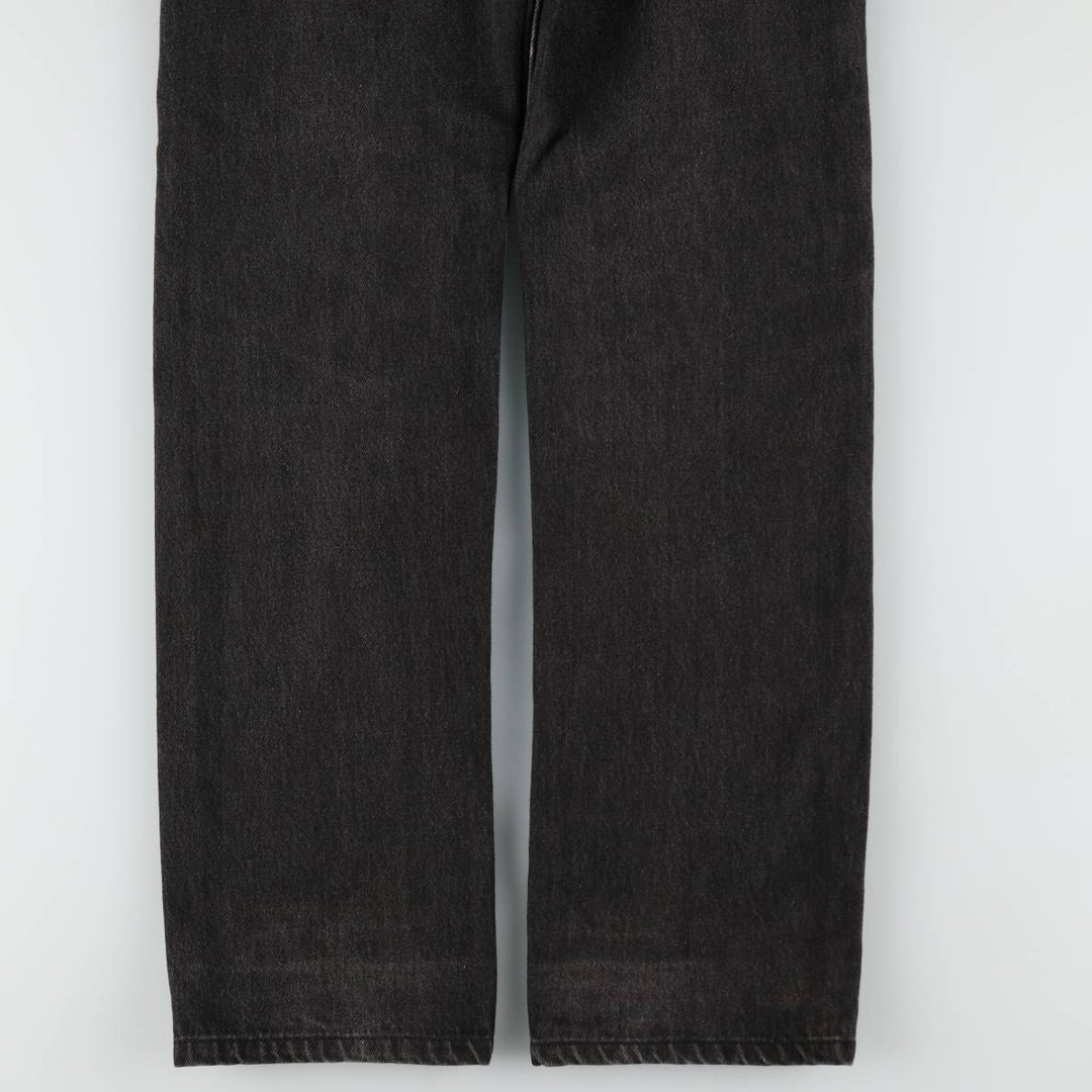 1990'S Levi's 501-5960 Black Denim Straight Leg Jeans, Made in USA, Women's Size L (equivalent to W27), Vintage. cotton black type Vintage Second Hand